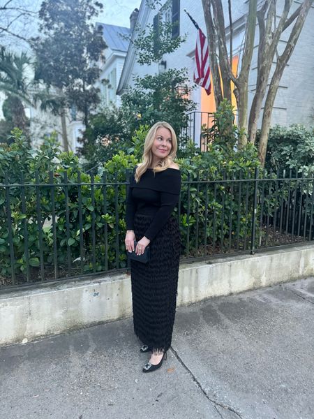 Operation no black turtleneck!  
I was on a quest to find a great top to pair with this skirt and avoid my goto turtleneck  

#LTKparties #LTKstyletip #LTKwedding