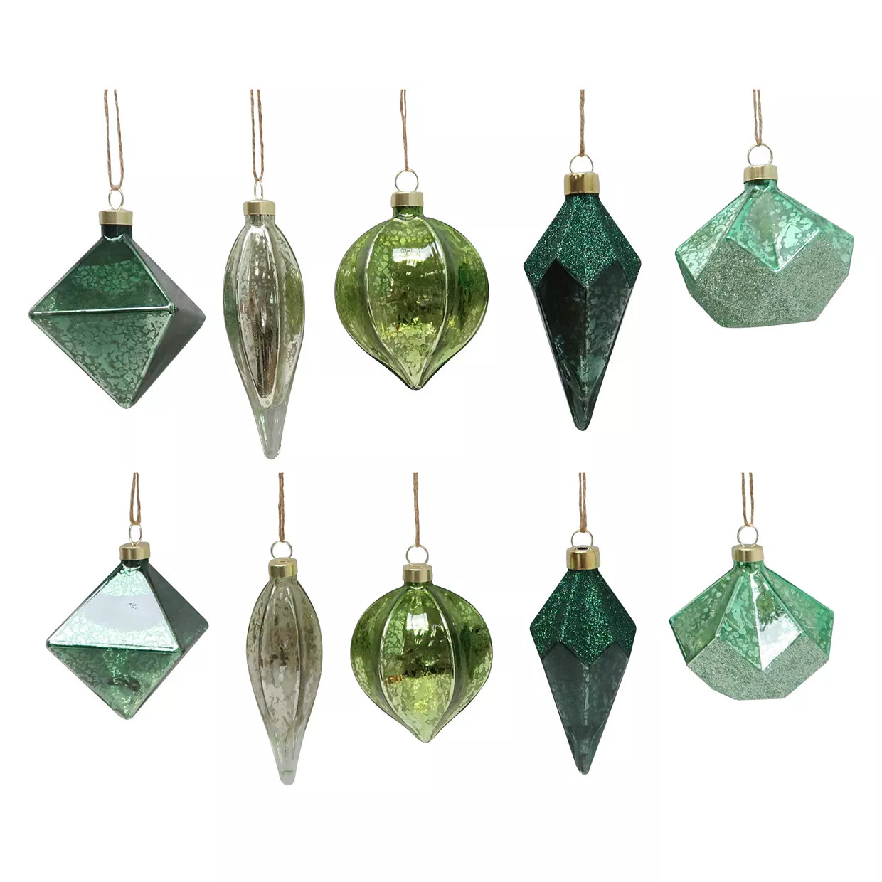 St. Nicholas Square® 10-pc. Mercury Glass Christmas Ornament Set | Kohl's