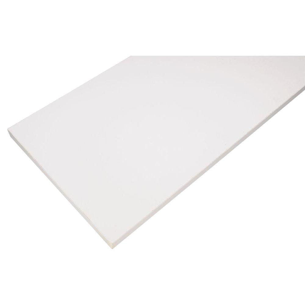 Rubbermaid 12 in. x 48 in. White Laminated Wood Shelf | The Home Depot
