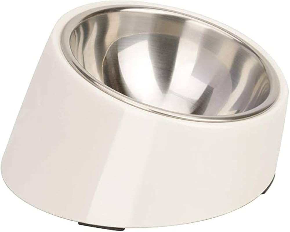 SuperDesign Mess Free 15° Slanted Bowl for Dogs and Cats, Tilted Angle Bulldog Bowl Dog Feeder, ... | Amazon (US)