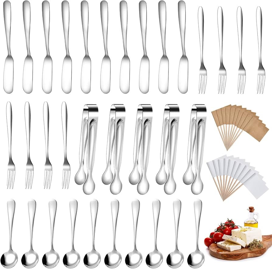 55 Pcs Cheese Butter Spreader Knives Set, Charcuterie Accessories, Stainless Steel Spreader Knive... | Amazon (US)