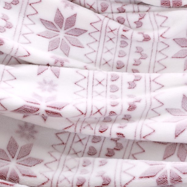 Mainstays Plush Throws, 50" x 60", Red Snowflake - Walmart.com | Walmart (US)