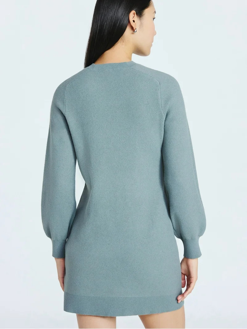 Scoop Women's Saddle Sweater Dress with Long Sleeves, Sizes XS-XXL | Walmart (US)