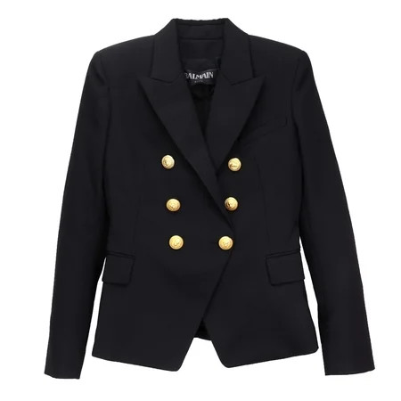 Balmain Paris Women s Black Double-breasted Blazer Sport Coats & - 8 | Walmart (US)