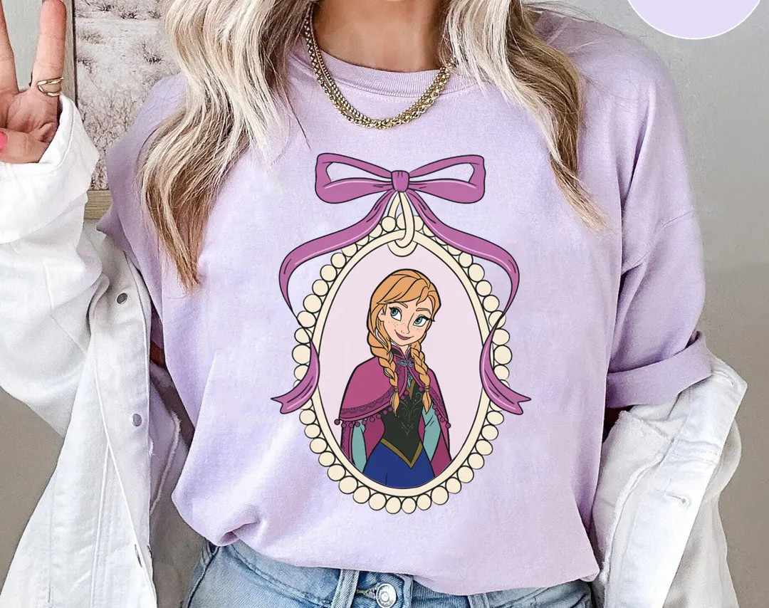 Vintage Disney Anna Princess Coquette Bow Shirt, Disney Frozen Tshirt, Anna Princess Tee, Disney ... | Etsy (US)