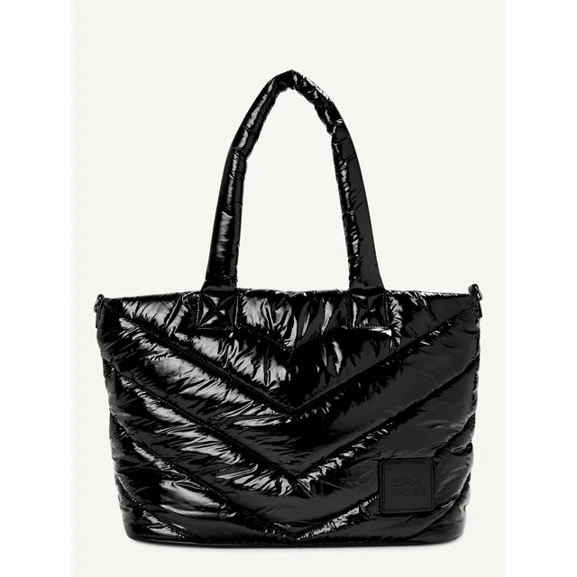 Love & Sports Women's Olivia Large Tote Bag, Black | Walmart (US)