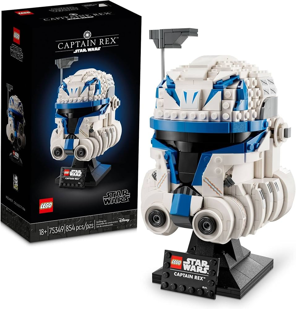 Amazon.com: LEGO Star Wars Captain Rex Helmet Set 75349, The Clone Wars Collectible for Adults, 2... | Amazon (US)
