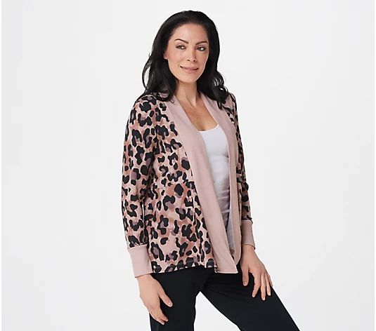 Seed to Style Organic Cotton Open-Front Print or Solid Cardigan | QVC
