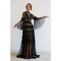 Black Wedding Dress Lace/ Lora | Etsy (US)