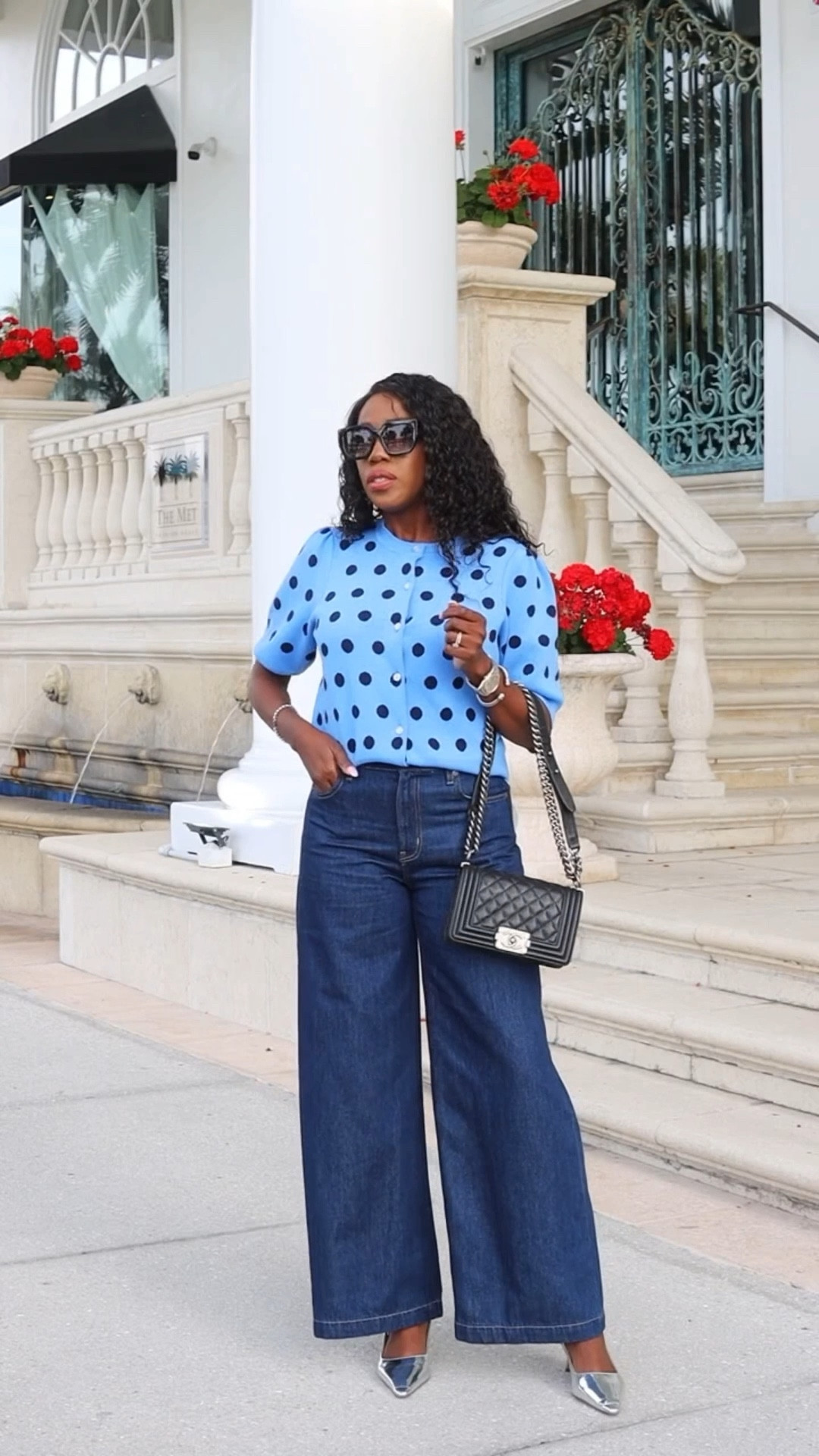 My polka dot cardigan is true to size. Wearing a small. Comes in black and white. 
My jeans run slightly big. I usually wear a 6. Sized down to a 4. 

Ootd, Valentine’s Day Outfit, Jeans, Fashion Under $100, 

#LTKOver40 #LTKOotd 



#LTKFindsUnder50 #LTKWorkwear #LTKFindsUnder100