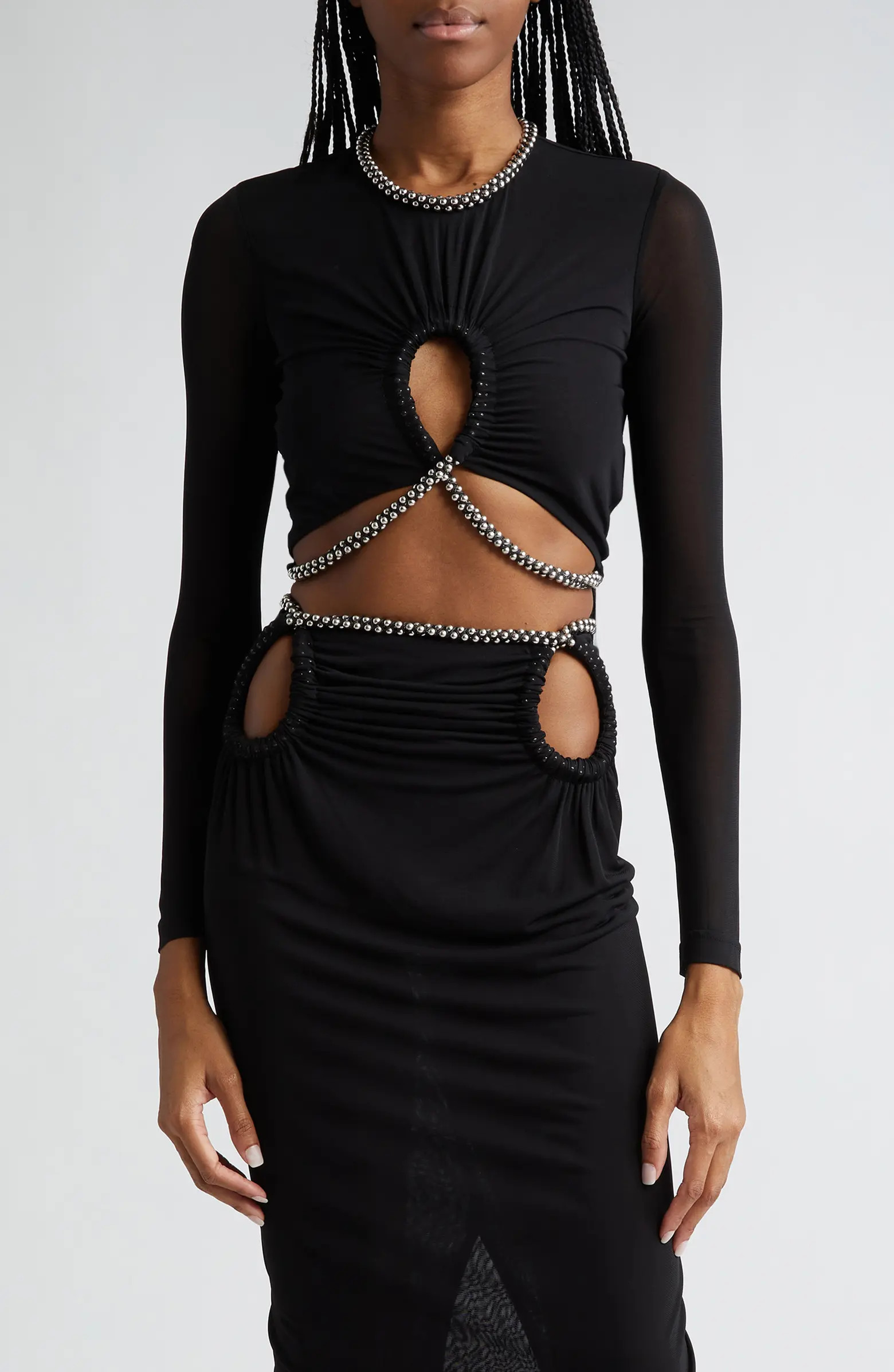 Barbell Rope Trim Long Sleeve Top | Nordstrom