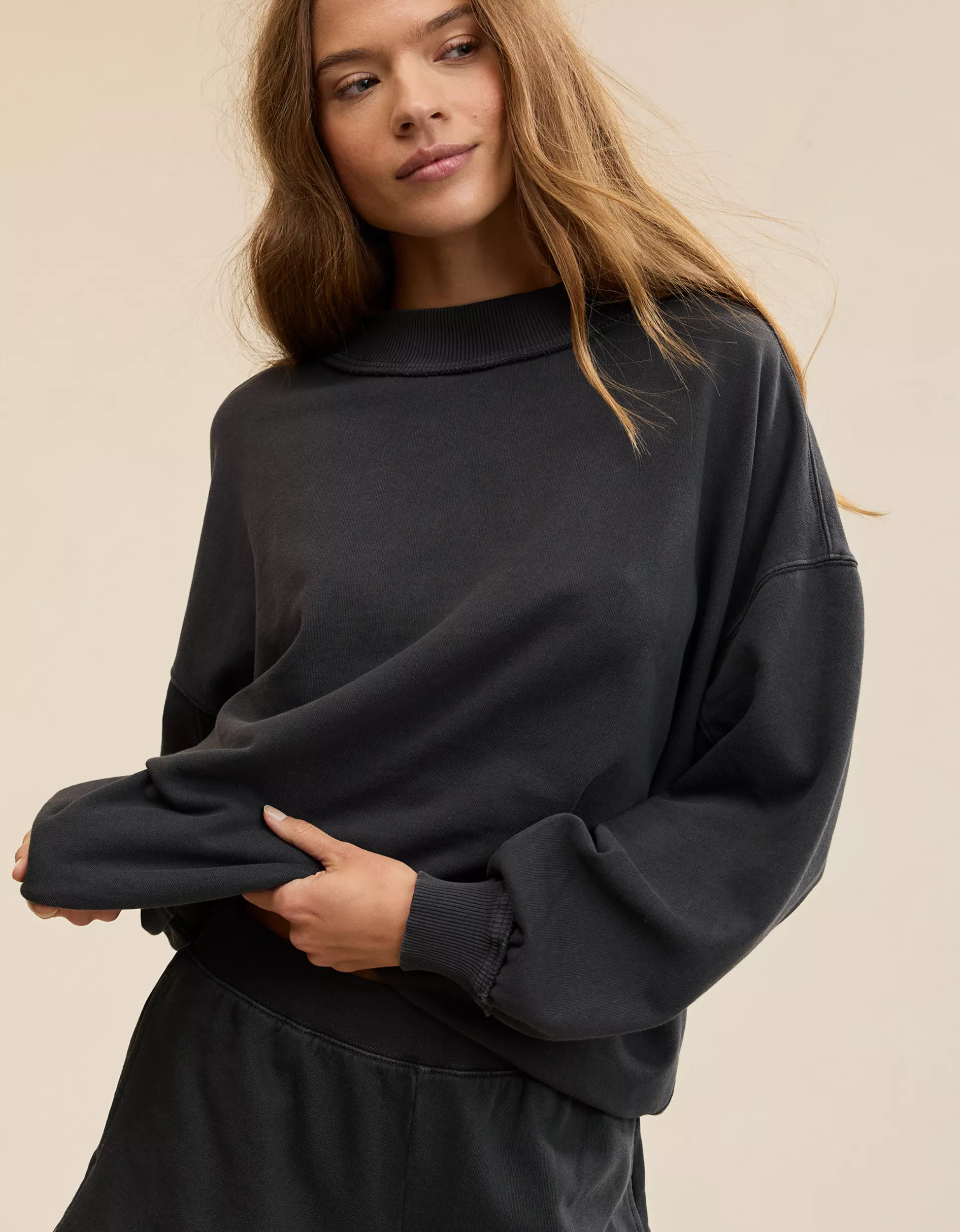 Aerie Alumni Mock Neck Sweatshirt | Aerie