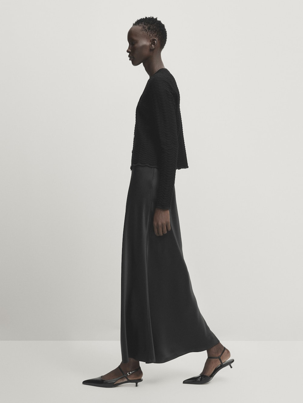 Wavy knit cardigan - Studio | Massimo Dutti US