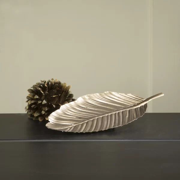 Mervin Decorative Metal Leaf Coffee Table Tray (Set of 2) | Wayfair North America