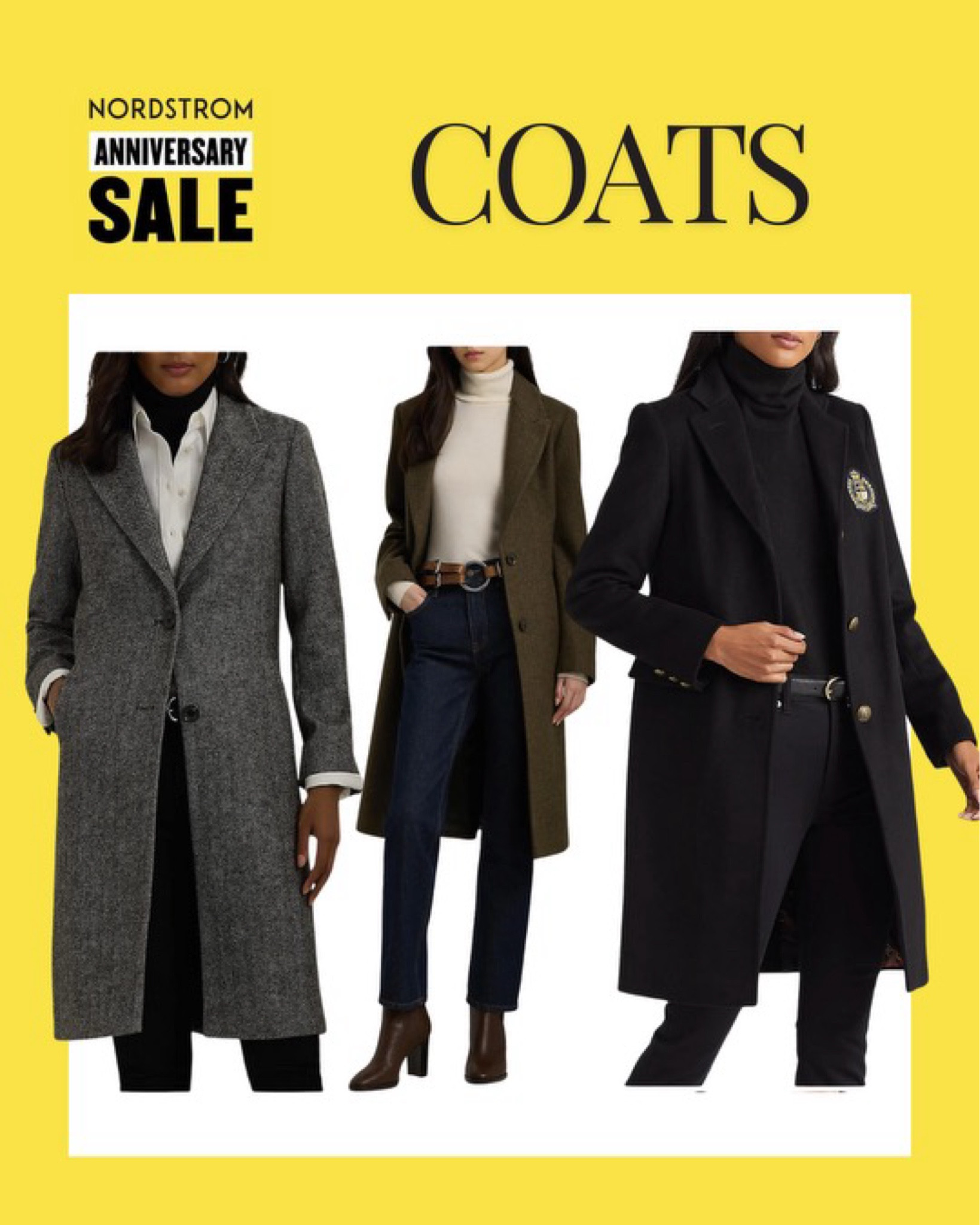 Nordstrom anniversary sale! Our picks for classic coats! A tweed or wool coat is an absolute staple for Midwest fall and winter! ❄️ 

#LTKxNSale #LTKWorkwear #LTKSeasonal