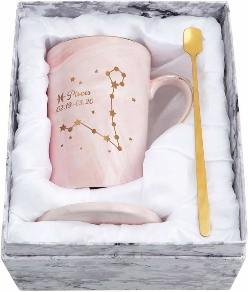 YHRJWN Pisces Gifts for Women, Pisces Constellation Mug, February March Birthdays Gifts for Women... | Amazon (US)