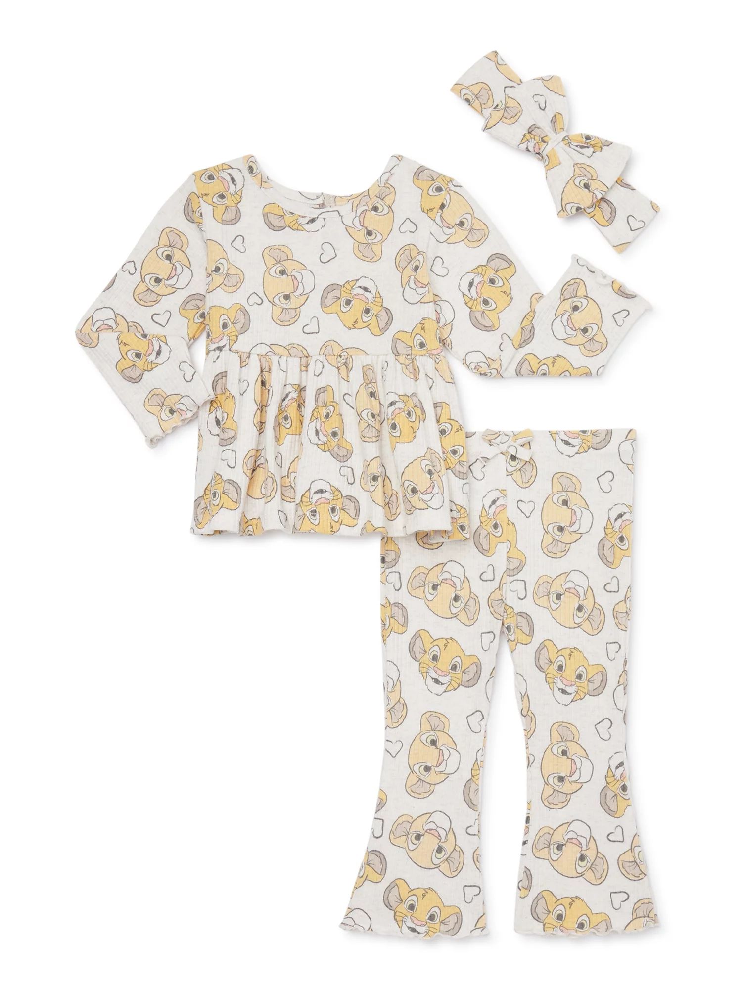 Disney The Lion King Baby Girls Top, Pants and Headband, 3-Piece Set, Sizes 0/3-24 Months | Walmart (US)