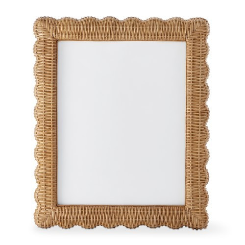 AERIN Wicker Scalloped Gallery Frame, 8"" X 10 | Williams-Sonoma
