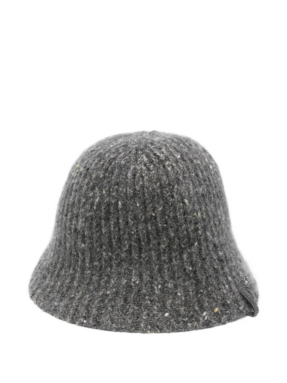 Brunello Cucinelli ribbed sequin-detail bucket hat - Grey | Farfetch Global