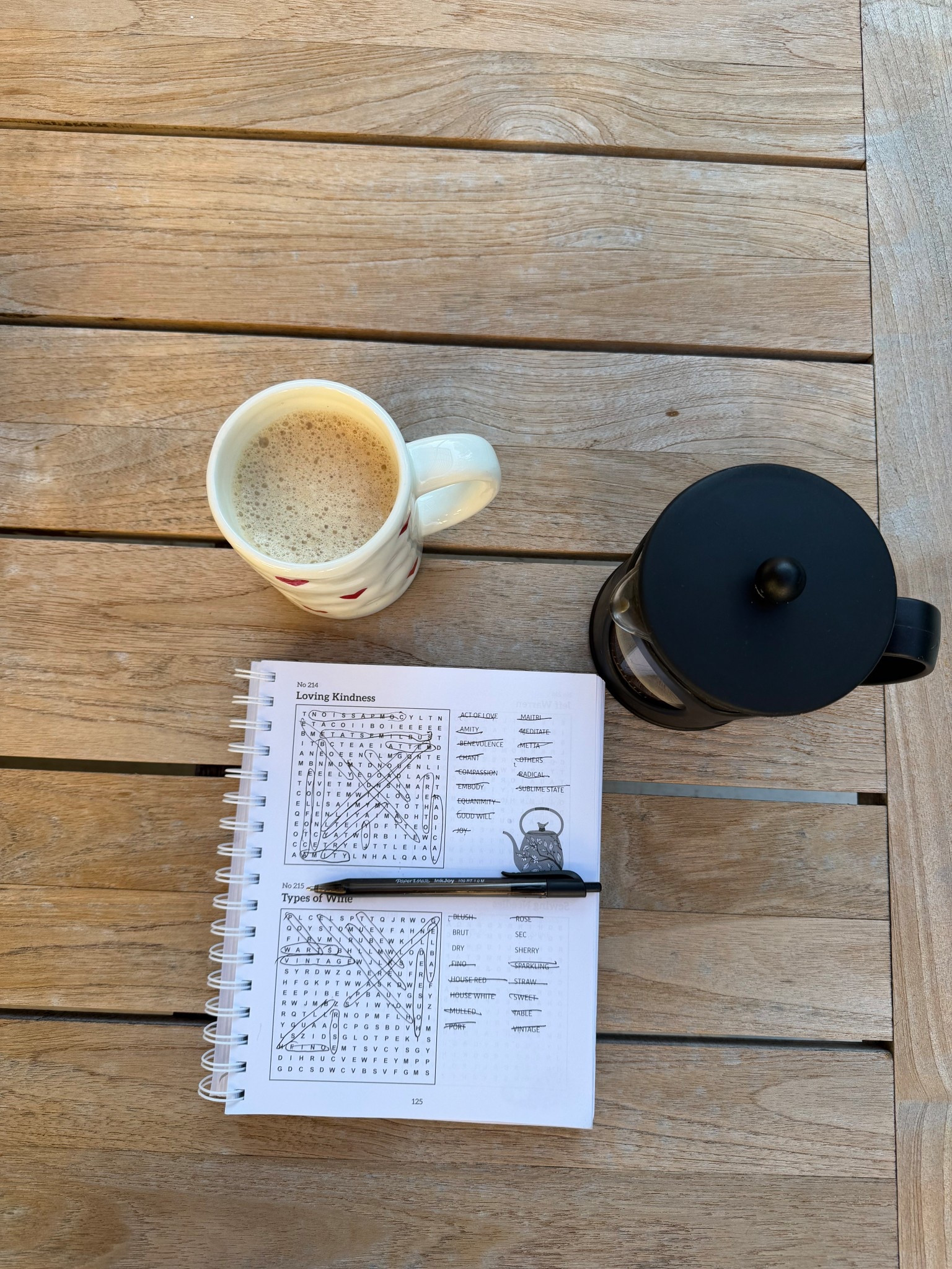 Morning essentials 
Mold free coffee in a French press  and a scoop of vanilla paleo valley bone broth and my word puzzle 

#LTKHome #LTKOver40