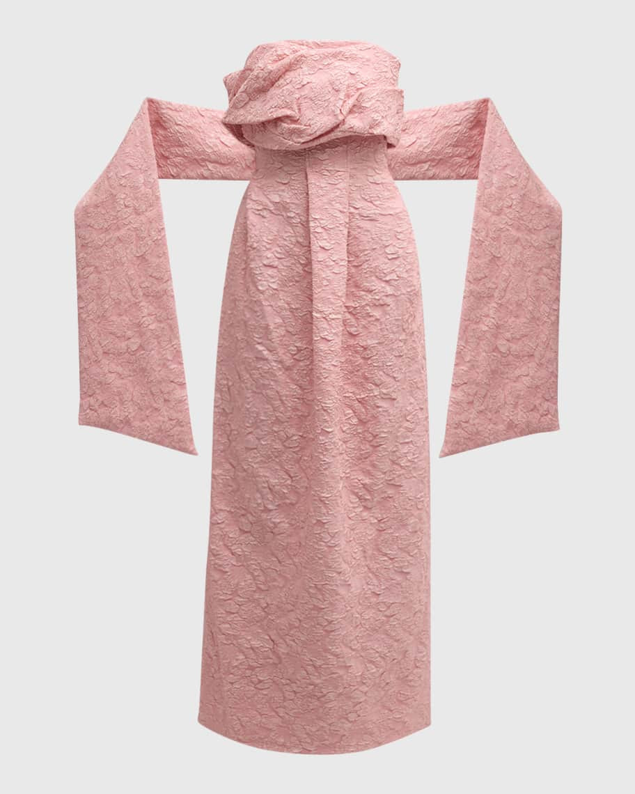 SIMKHAI Ariana Strapless Jacquard Column Gown | Neiman Marcus