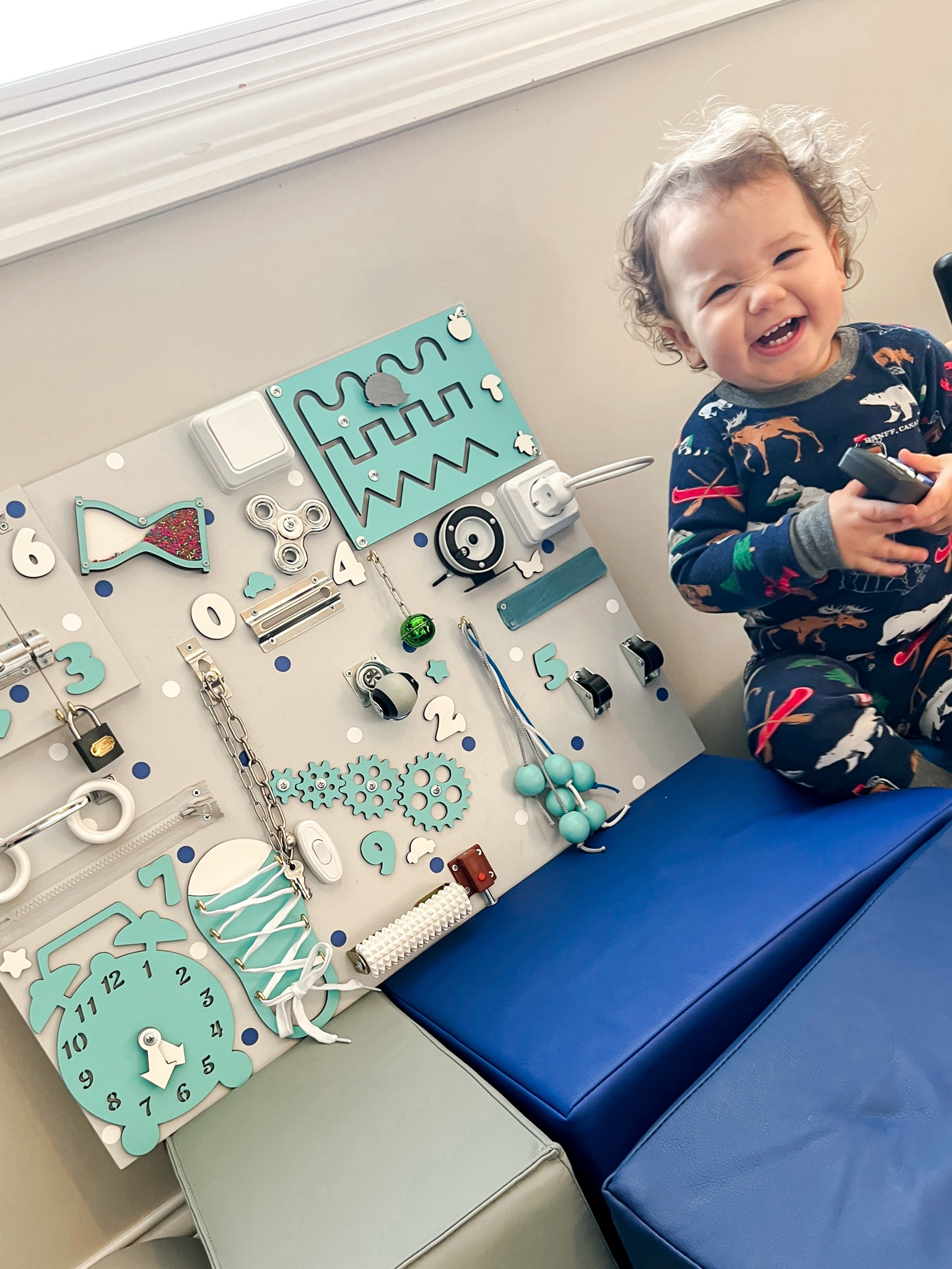 Such a cute little busy board - there are a few different sizes & you can customize - from a small shop on Etsy 


#busyboard #toddlertoys #smallshop 

#LTKbaby #LTKkids #LTKfamily