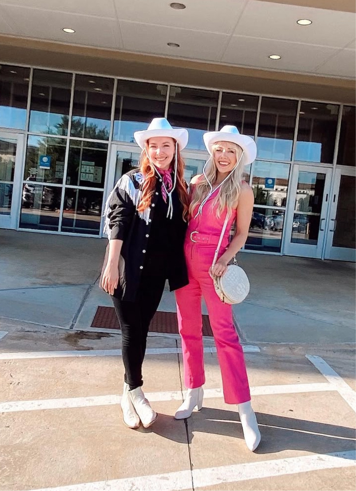 Currently on sale with code Fall50 
Pink western Barbie jumpsuit 