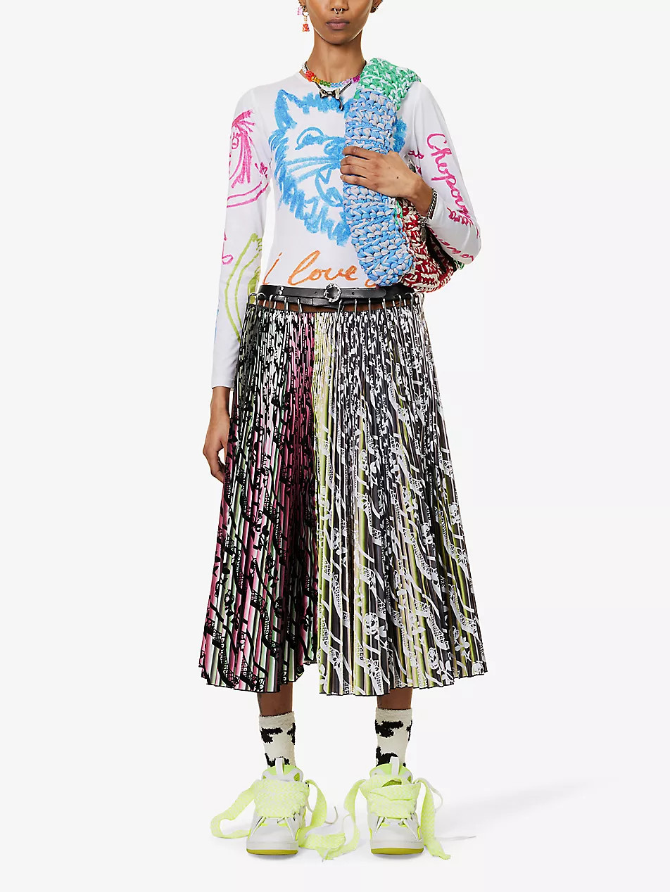 Gazania Carabiner upcycled-polyester midi skirt | Selfridges