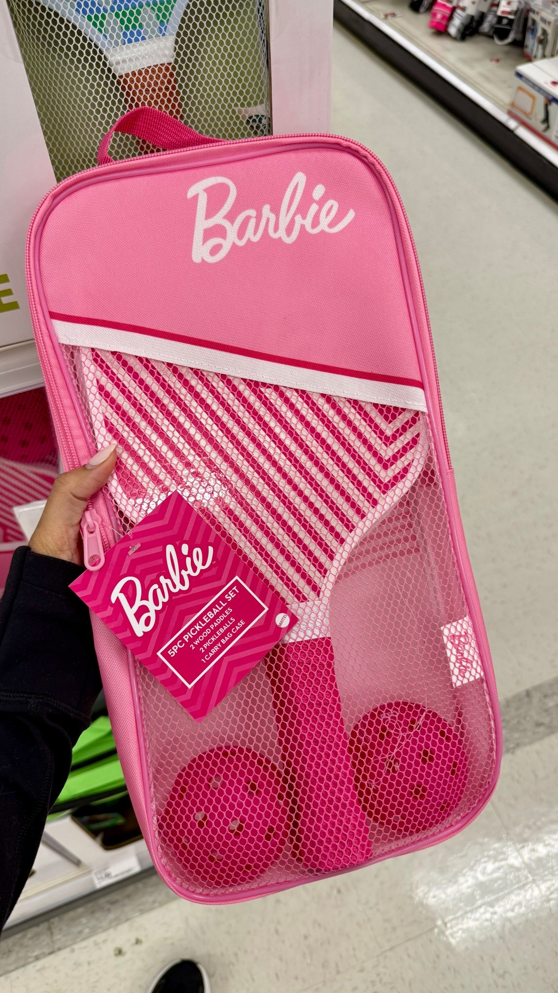 Okay I’m ready to go play pickleball for sure now 😍🩷🩷🩷

Barbie pickleball paddle set Target finds athletic summer 