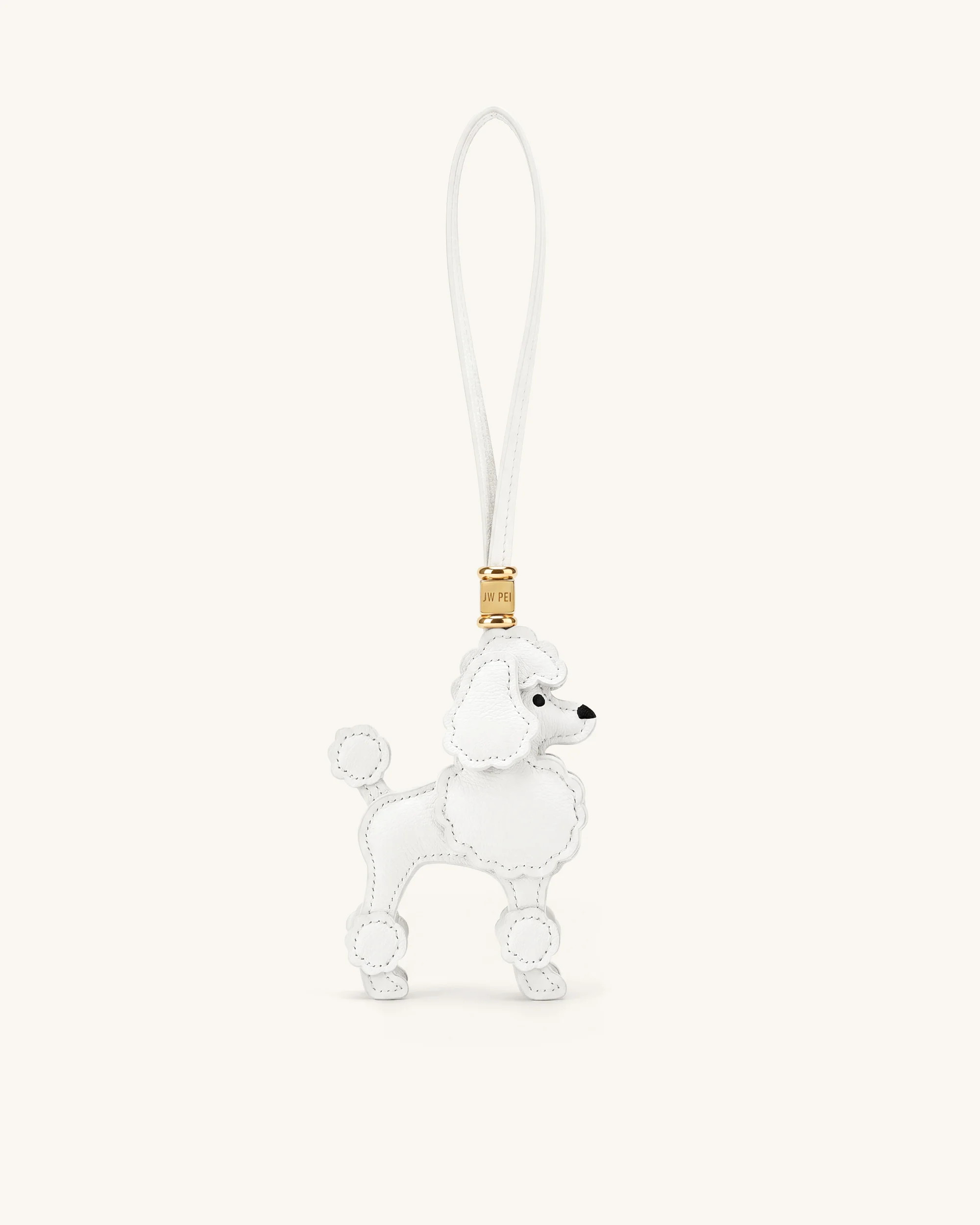 Poodle Bag Charm - White | JW PEI US