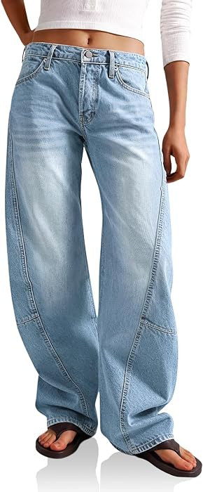 Cicy Bell Womens Baggy Wide Leg Jeans High Waisted Seam Denim Pants | Amazon (US)
