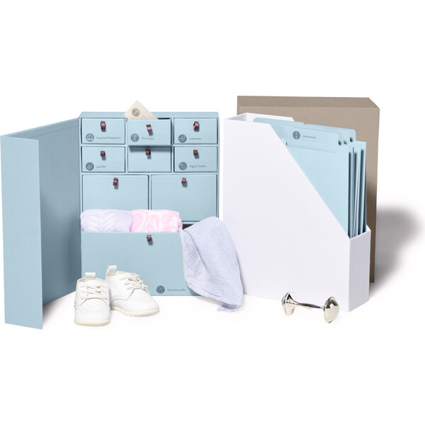 The Library Baby Keepsake Box, Sky Blue | Maisonette