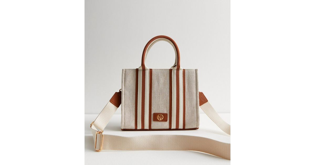 Stone Canvas Midi Tote Bag | New Look | New Look (UK)