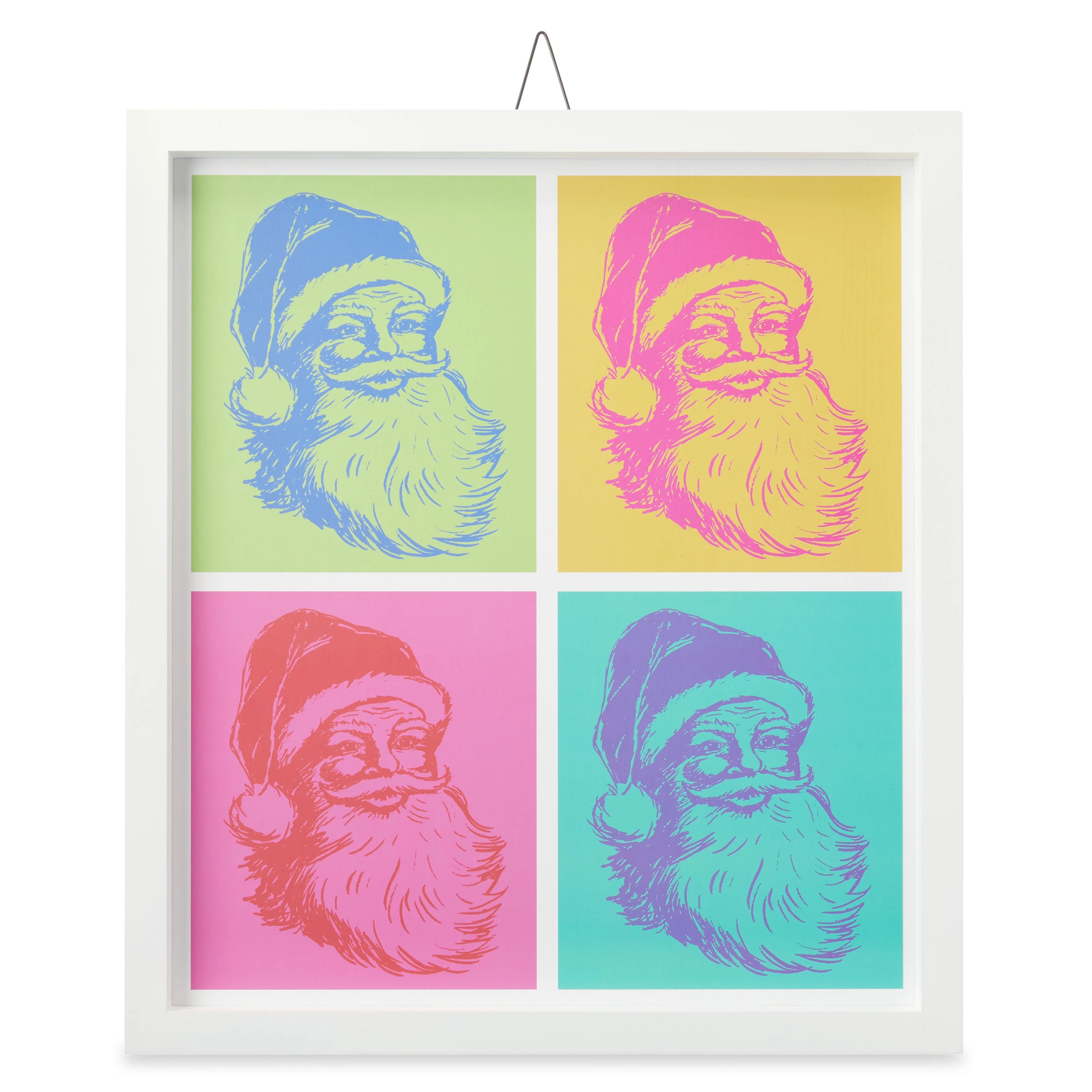 Holiday Time Bright Pop Art Santa Hanging Sign Decoration, 18" - Walmart.com | Walmart (US)