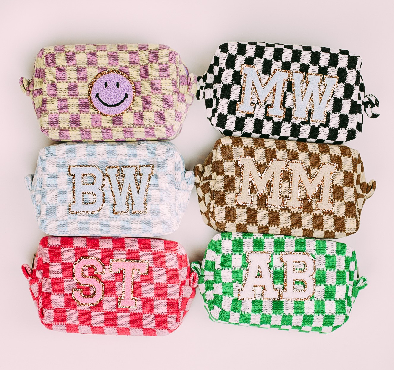 Checkered Mini Makeup Bag | KenzKustomz | KenzKustomz