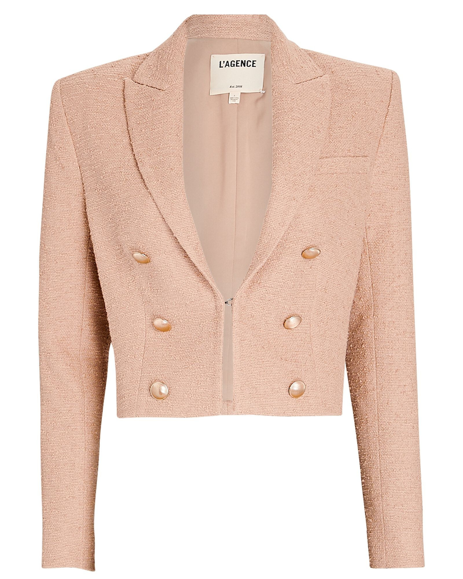 Inez Cropped Double-Breasted Blazer | INTERMIX