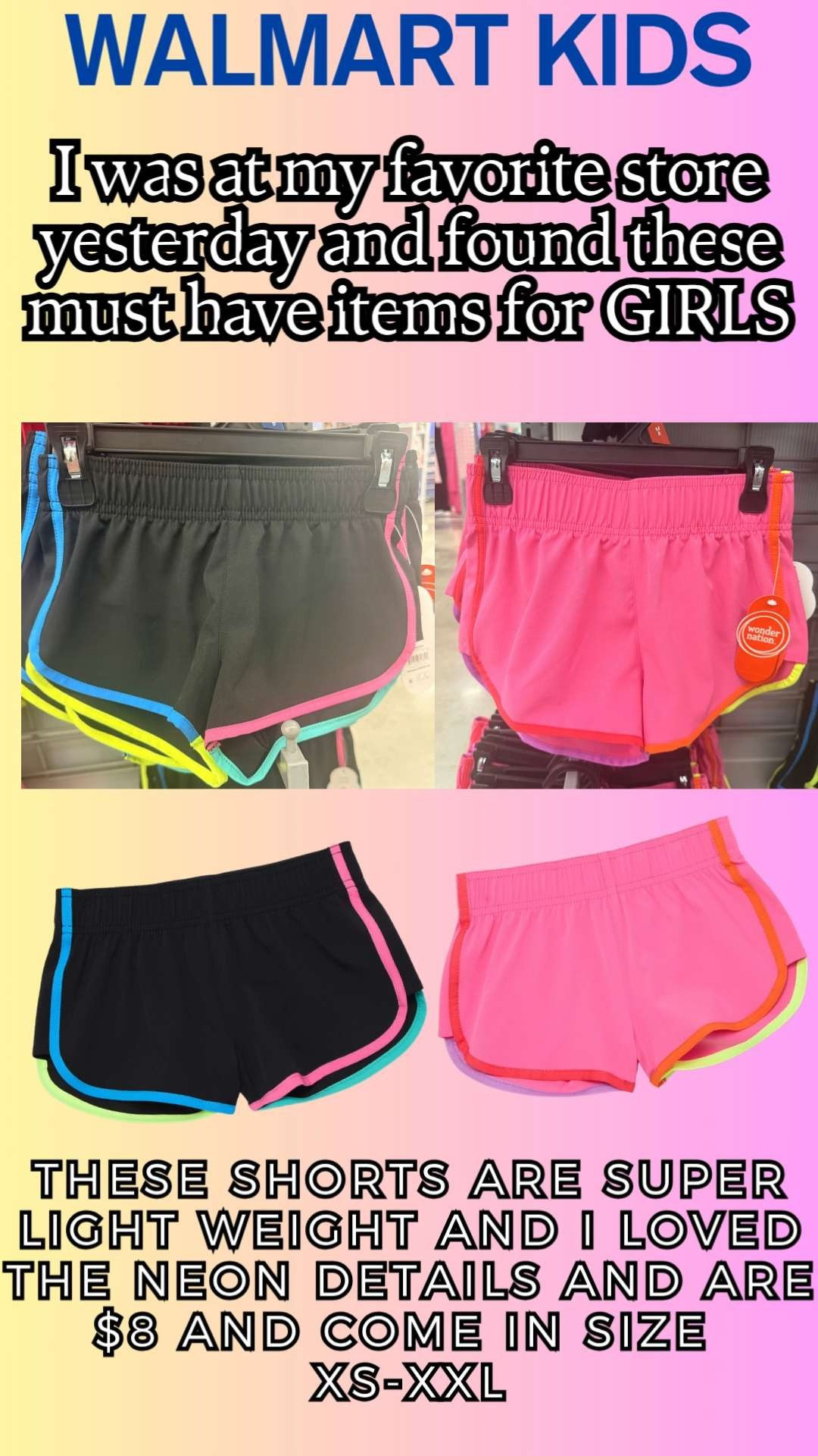 New WALMART gear for girls for camp! I was in store yesterday and AMAZED by what I saw.  It's hard for me to spend more on a lot of these items by buying them somewhere else. 
These girls can rock these outfits and look so styled and trendy!  

 #LTKmomlife #LTKSaleAlert #LTKKids