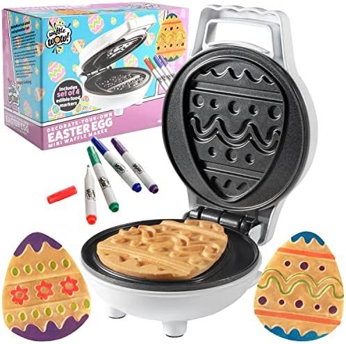 Mini Easter Egg Waffler - Decorate Waffles with Set of 4 Edible Food Makers Included with Recipes -  | Amazon (US)