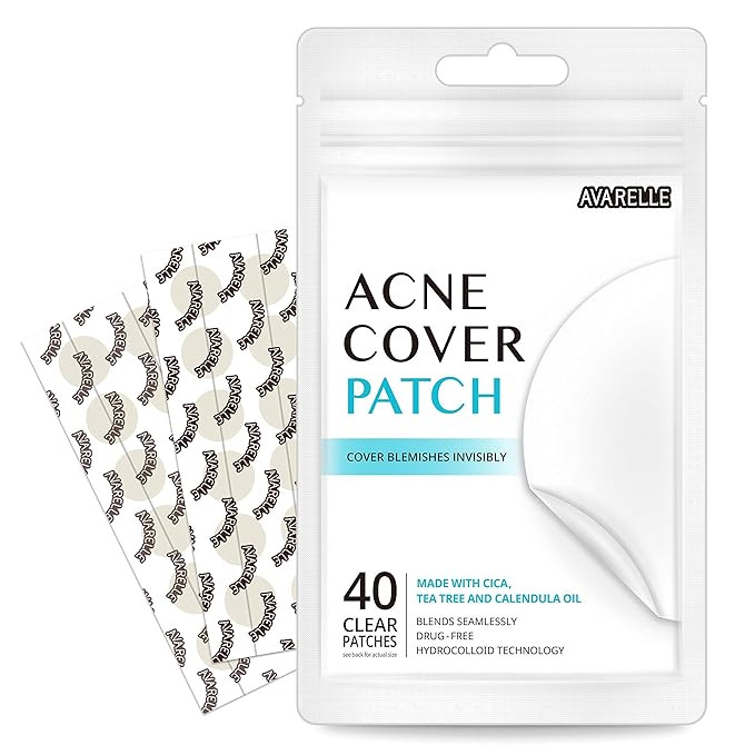 Avarelle Acne Patch (40 Count) Absorbing Hydrocolloid Spot Treatment with Tea Tree Oil, Calendula... | Amazon (US)