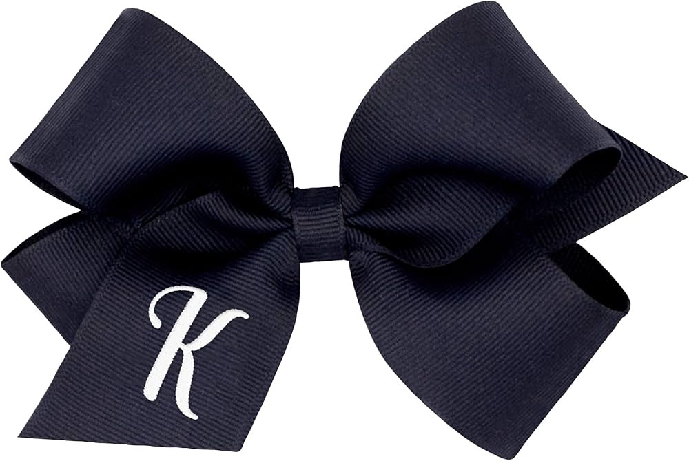 Wee Ones Girls' Initial It Monogram Hair Bows on a WeeStay No Slip Hair Clip, For All Ages and Ha... | Amazon (US)