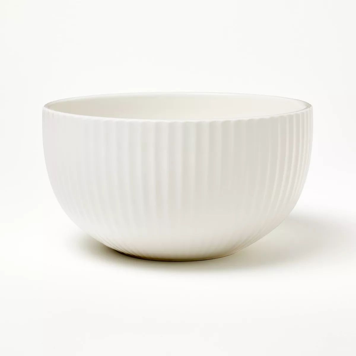 Earthenware Ribbed Mixing Bowl Cream - Figmint™ | Target