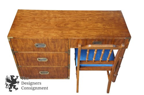 Dixie Mid Century Modern Campaign Desk & Chair Campaigner MCM School Writing 847365007257 | eBay | eBay US