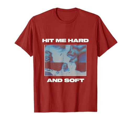 Official Billie Eilish HIT ME HARD AND SOFT Inverted Red T-Shirt | Amazon (US)