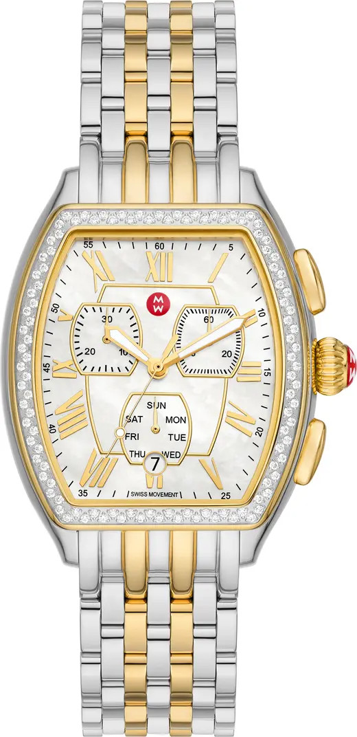 Releve Diamond Chronograph Watch, 35 x 45mm | Nordstrom