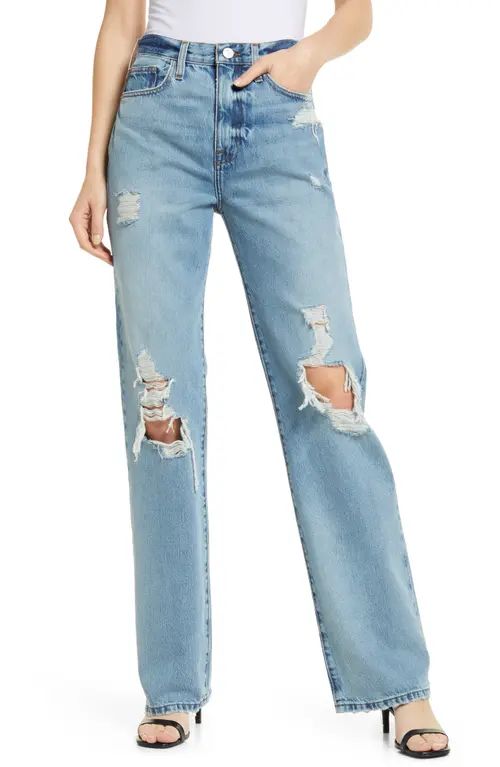 FRAME Le Jane Straight Leg Jeans in Sunkissed at Nordstrom, Size 28 | Nordstrom