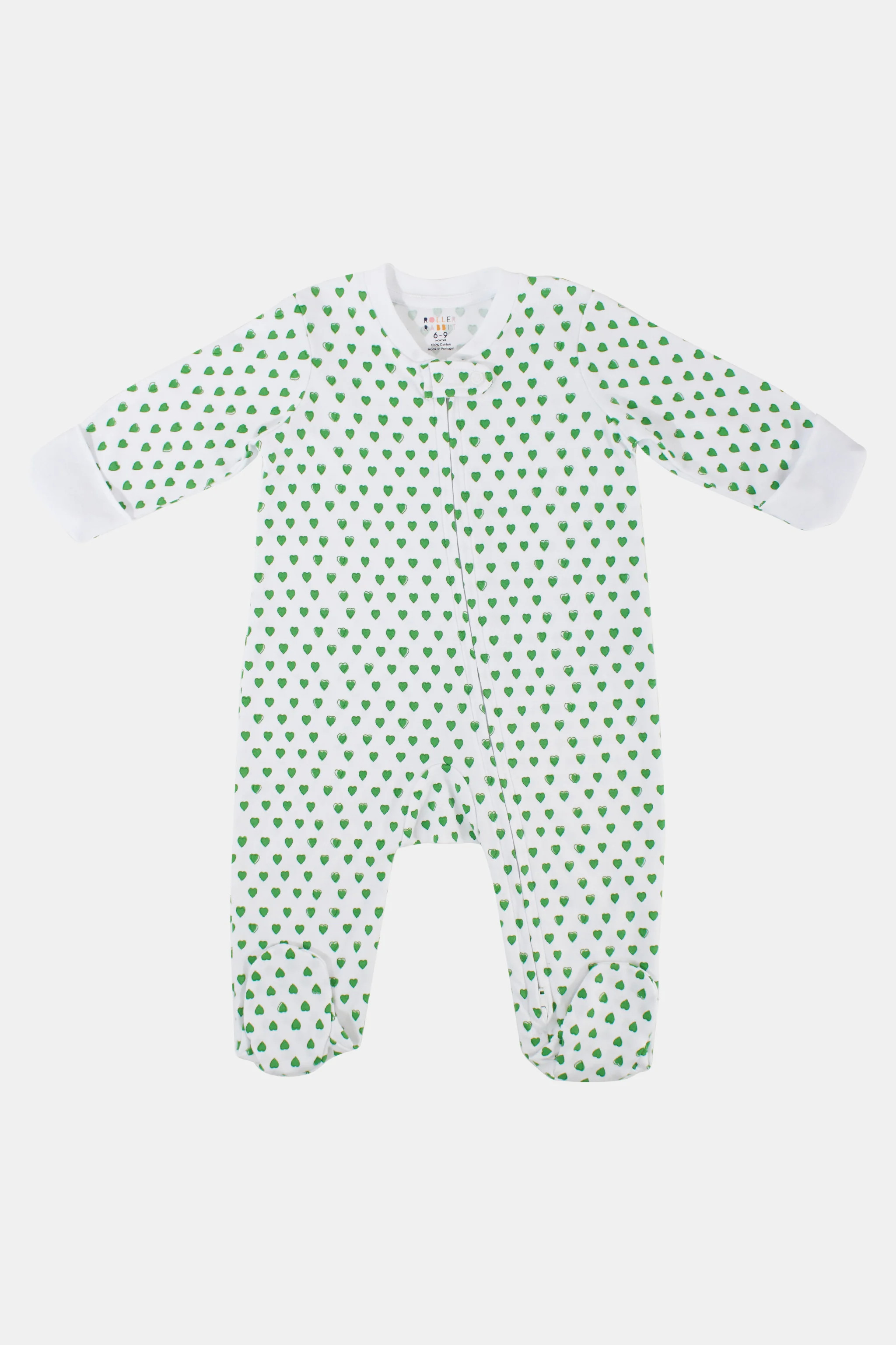 Infant Hearts Zipper Footie | Roller Rabbit | Roller Rabbit