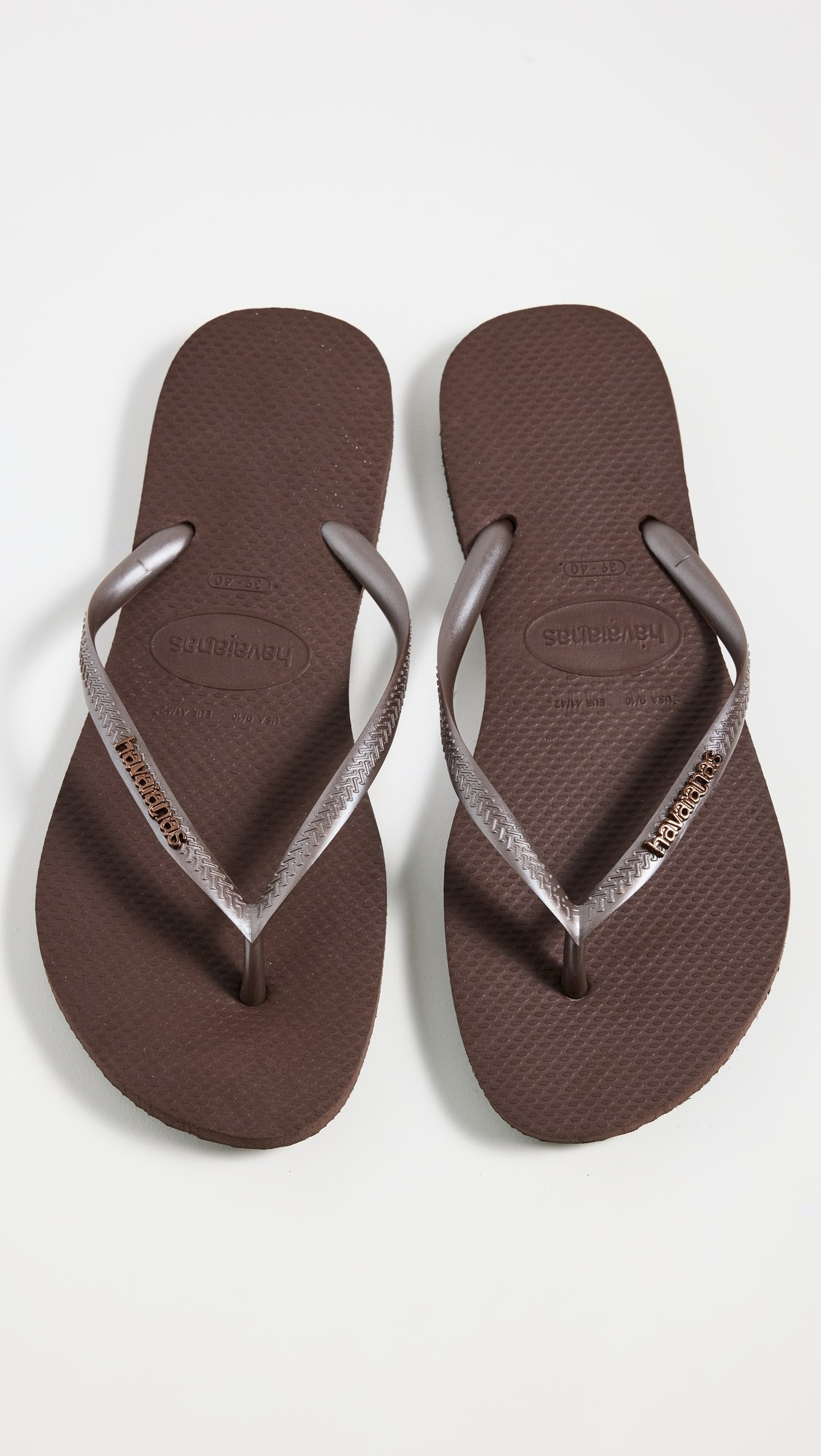 Slim Logo Metallic Flip Flops | Shopbop
