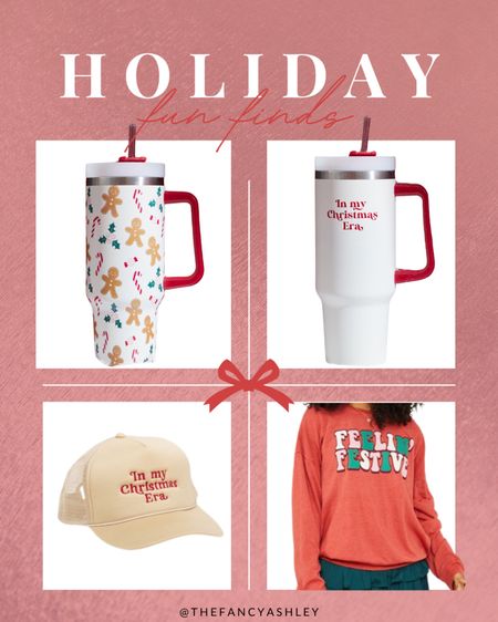 A few fun holiday finds! Love these tumblers as gifts and this hat and sweatshirt is total holiday perfection  

#LTKGiftGuide #LTKHoliday #LTKSeasonal