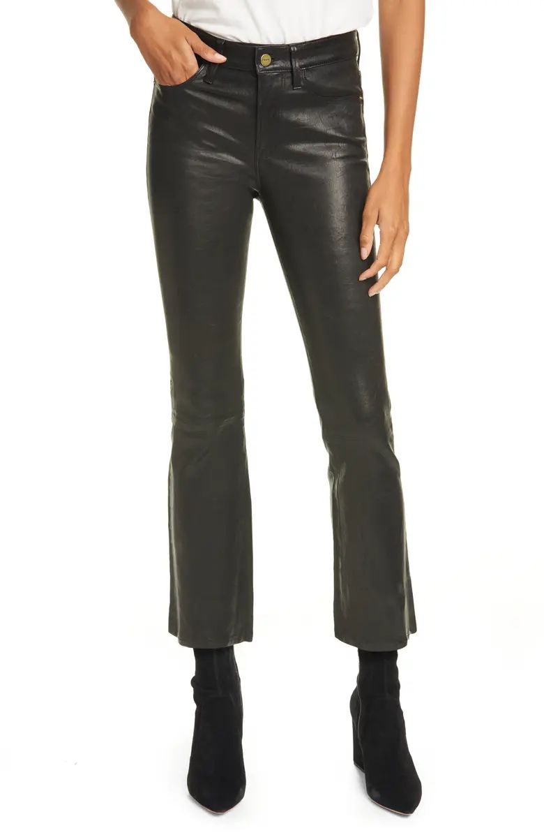 Le Crop Mini Boot Leather Pants | Nordstrom