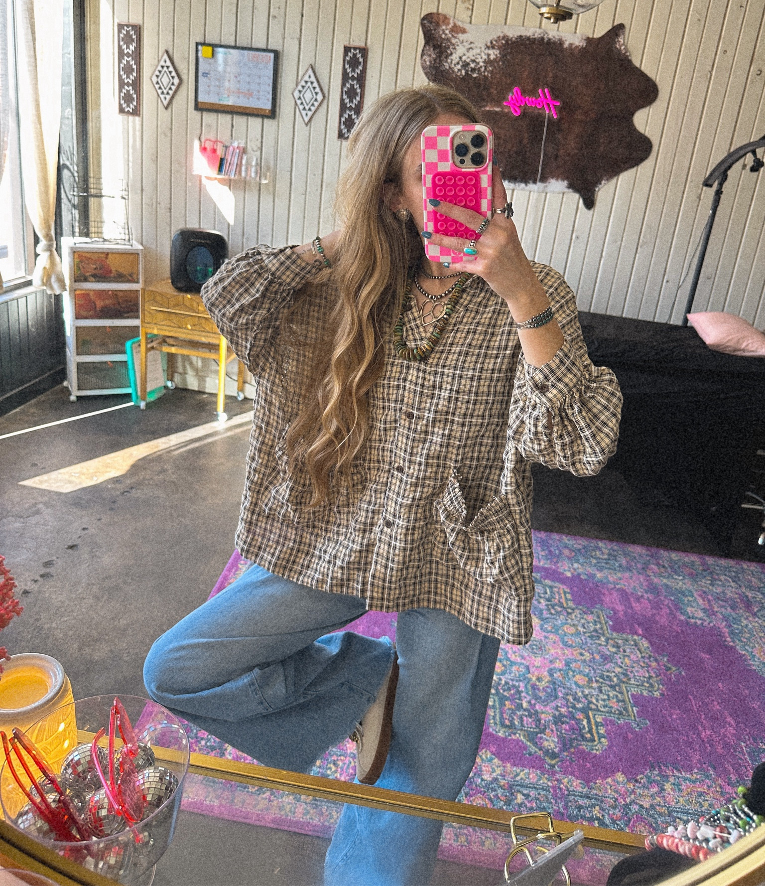 Fall feels 🦋✨🍀💖 I ordered this top in two colors! Love it so much 